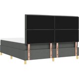  Krevet s opruga kutije Tamno siva 200 x 180 cm tkanina Slike