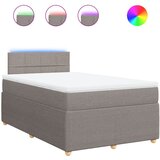vidaXL Box spring postelja z vzmetnico taupe 120x190 cm blago, (21304411) Cene