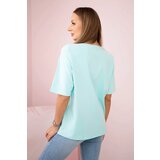 Kesi Blouse with Magic mint print | shoptok.hr
