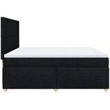  Krevet s oprugama i madracem crni 200x200 cm od tkanine | shoptok.hr