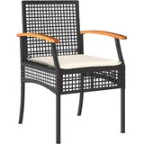  Vrtni set za objed 7 kom. Siva i crna Ratan | shoptok.hr