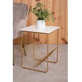 Premier Housewares Stranska mizica z marmorno mizno ploščo 40x40 cm Mandoli – | Shoptok.si