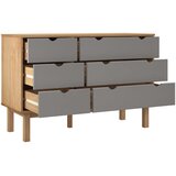  Ladičar OTTA smeđe-sivi 111x43x73,5 cm od masivne borovine | shoptok.hr