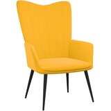vidaXL Stolica za opuštanje boja senfa baršunasta | shoptok.hr