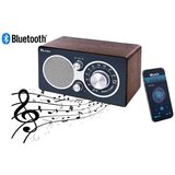  ELTRA Czajka Bluetooth Siva Radio – FM Radio, Bluetooth, Retro Leseno Ohišje, 3 W | Shoptok.si