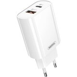 Remax stenski USB polnilec USB / USB Type-C za hitro polnjenje QC 3.0 18W | Shoptok.si