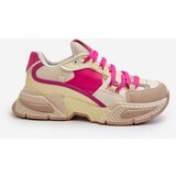 Boto Women's Fashionable Lace-up Sports Shoes Beige-Pink Chillout! | Shoptok.si