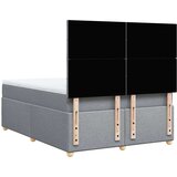  Krevet box spring s madracem svjetlosivi 140x200 cm od tkanine | shoptok.hr