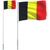  Belgijska zastava i jarbol 5,5 m aluminijski | shoptok.hr