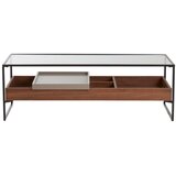 Jotex Stolić za kavu sa staklenom pločom stola u tamnoj prirodnoj boji 60x120 cm Sveg – | shoptok.hr