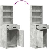 vidaXL Set od 2 Betonski sivi MDF s betonskim efektom Kompaktno | shoptok.hr