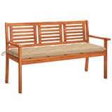  The Living Store Vrtna klop za 3 osebe z blazino 150 cm trden evkaliptus - Klop, (21462127) Cene