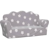 Maison Chic Otroški kavč - Otroški divan - Otroški sedež dvosed svetlo siv z zvezdicami mehak pliš, (21729513) | Shoptok.si