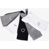 AC&Co / Altınyıldız Classics Men's Black-White-Grey Patterned 5-pack Socket Socks