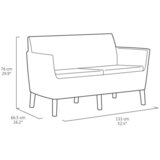 Lesnina XXXL lounge garnitura salemo, siva, 4-Delni set | Shoptok.si