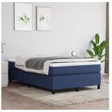  Box spring postelja z vzmetnico moder 120x200 cm blago | Shoptok.si