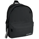 Must: Zaobljena crna školska torba s četiri odjeljka, ruksak 32x19x42cm