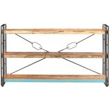 Police za knjige s 3 razine 140x30x80 cm od obnovljenog drva | shoptok.hr