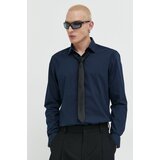 Hugo Bombažna srajca moška, mornarsko modra barva | Shoptok.si