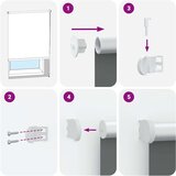 vidaXL Rolo zavjesa Blackout svijetlo siva 135x130 cm Širina tkanine | shoptok.hr