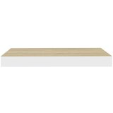 vidaXL plutajuće zidne police 2 kom hrast i bijele 50x23x3,8 cm MDF | shoptok.hr