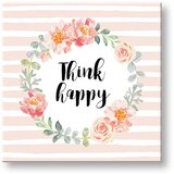  Slike na platnu sa tekstom Think happy (moderne slike sa) | shoptok.hr