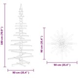 vidaXL Leseno božično drevo z stojalom Rjava 180 cm Trdna borovina | Shoptok.si