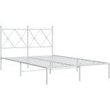  Metalni okvir za krevet s uzglavljem bijeli 120x200 cm | shoptok.hr