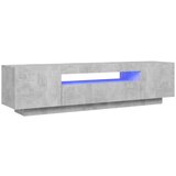 TV ormarić s LED svjetlima siva boja betona 160 x 35 x 40 cm | Eponuda.ba