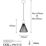 Opviq lights Crna viseća svjetiljka s metalnim sjenilom ø 24 cm Dear – | shoptok.hr