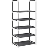 Maison Chic Stojalo za čevlje - Stojalo za obutev 5-stopenjsko črno 44x28x94 cm Netkana tkanina, (21777502) | Shoptok.si