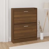 vidaXL Omarica za čevlje rjav hrast 59x17x81 cm inženirski les Cene