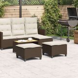 vidaXL Vrtni stolčki z blazinami 2 kosa Brown 55x55x36 cm Poly Rattan | Shoptok.si