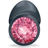 Dorcel Geisha Plug Ruby L - analni dildo od ružičastog kamena (crni) | shoptok.hr