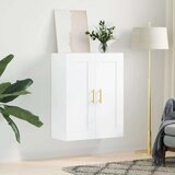 vidaXL Stenska omarica bela 69,5x34x90 cm inženirski les | Shoptok.si