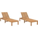  Ležalnik 2 kosa trdna tikovina, (20661183) | Shoptok.si