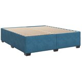 Krevet s box springom madracem i LED-om Plava 200 x 200 cm - Plava 200 x 200 cm Dizajn s rombovima | shoptok.hr