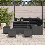  Sjedeća garnitura za vrt 9 kom. Crna poliratan 177.5 x 177.5 x 85 cm | Shoptok.si