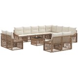 vidaXL Vrtna sedežna garnitura 13 pcs Bež poli ratan, (5000271297) | Shoptok.si