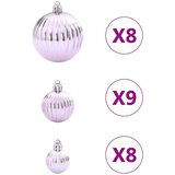 vidaXL Božični bomboni 100 kosov roza Ø3/4/6 cm | Shoptok.si