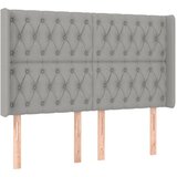  LED uzglavlje svjetlosivo 163 x 16 x 118/128 cm od tkanine | shoptok.hr