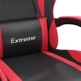  Okretna igraća stolica s osloncem crno-crvena od umjetne kože | shoptok.hr