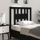  Uzglavlje crno 81 x 4 x 100 cm od masivne borovine | shoptok.hr