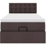 vidaXL Otomanski posteljni okvir z vzmetnico rjav 80x200 cm blago, (21609415) | Shoptok.si