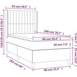  Kreveta s oprugama i madrac svjetlosivi 90x200cm tkanina | shoptok.hr