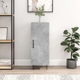 vidaXL Komoda betonsko siva 34,5x34x90 cm inženirski les Cene