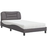 The Living Store Postelja z vzmetnico siva 100x200 cm umetno usnje - Postelja, (21611649) | Shoptok.si