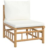  10-dijelna vrtna garnitura od bambusa s krem bijelim jastucima | shoptok.hr