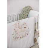 Freeon komplet 3u1: dječji krevetić Lory s madracem i 6-djelnom posteljinom Zeko u cvijeću 87066 | shoptok.hr