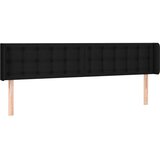  LED posteljno vzglavje črno 183x16x78/88 cm blago, (20794106) | Shoptok.si